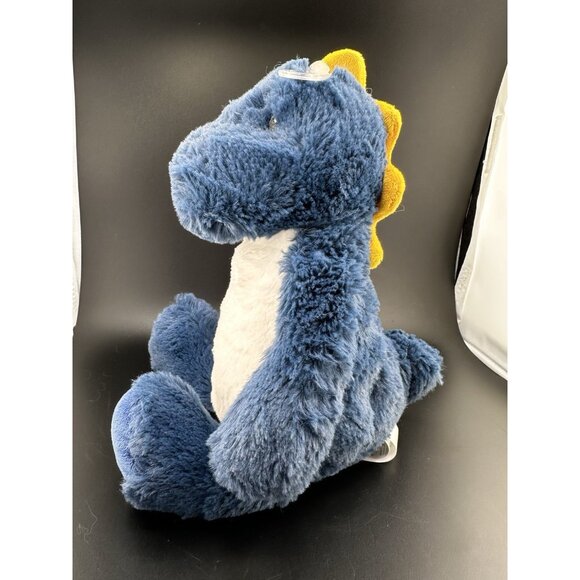Carter’s Dinosaur Plush Navy Blue White Yellow Stuffed Dino Lovey 68172 With Tag - Picture 1 of 16
